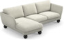 Madison Lux - 2-sits soffa med schäslong vänster - Vit