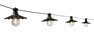 Daisy - Uteljusslinga, L 7,2 m - Svart