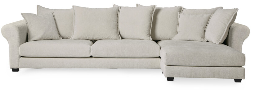 Beverly - 3-sits soffa med schäslong höger - Vit