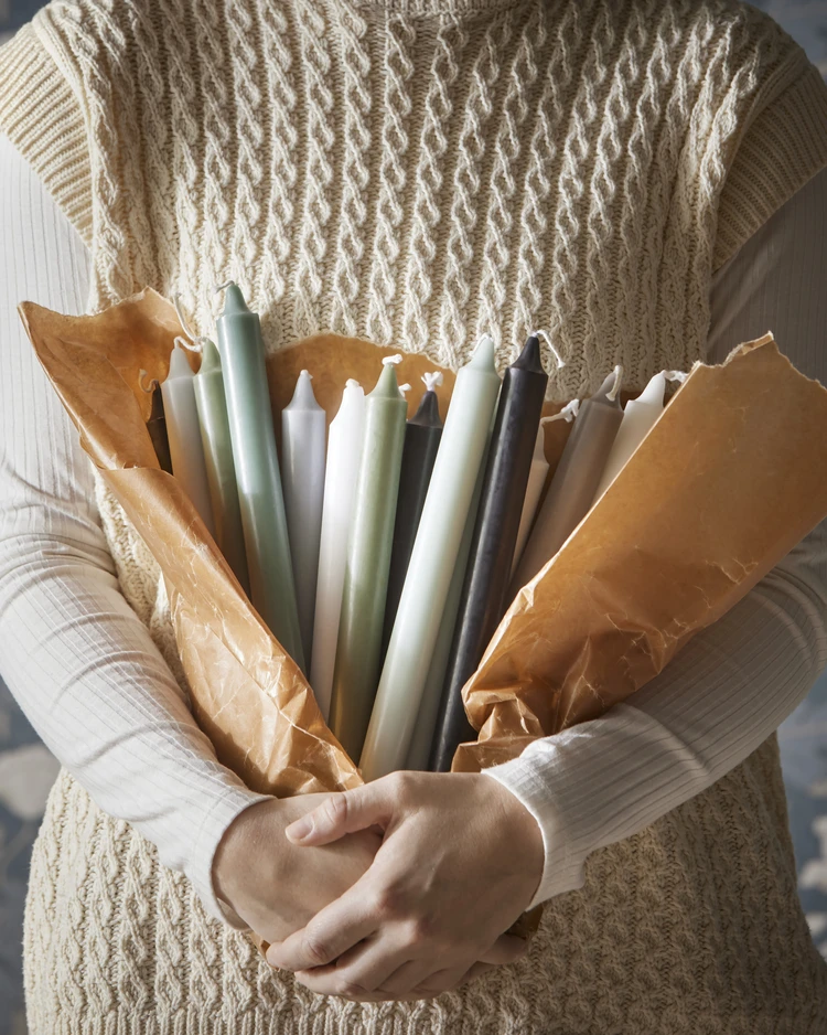 Tindra - Rustikljus, H 28 Ø 2,2 cm, brinntid 10 h - inspiration