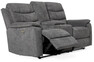 Lazy - 2-sits soffa, el-recliner - Grå