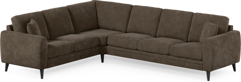 Eden - Hörnsoffa, 2+3-sits - Brun