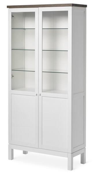 Karlshamn - Vitrinskåp, B 92 cm - Brun