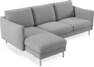 Madison Lux - 2-sits soffa med schäslong vänster - Grå