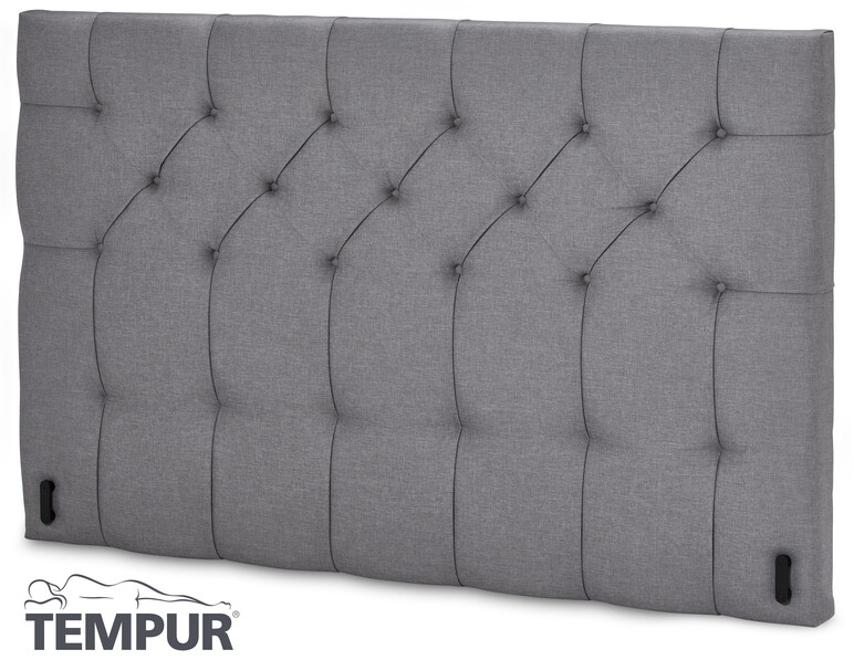 Tempur Promise design - Sänggavel, B 160-210 cm, H 115 cm - Grå