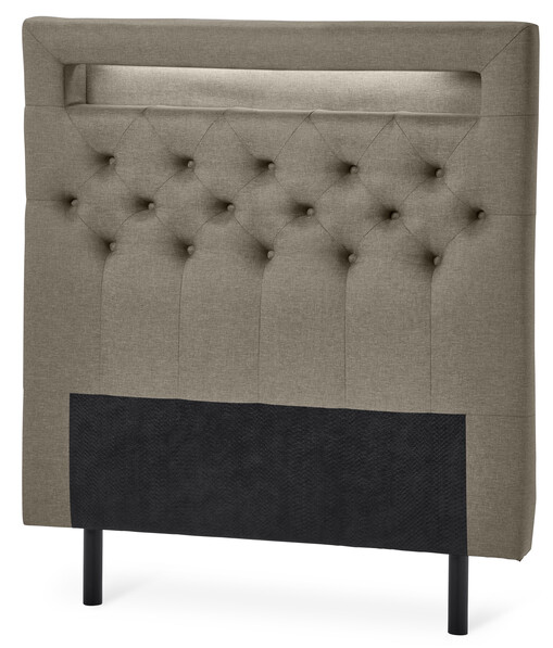 New York LED - Sänggavel, 90-210 cm - Brun