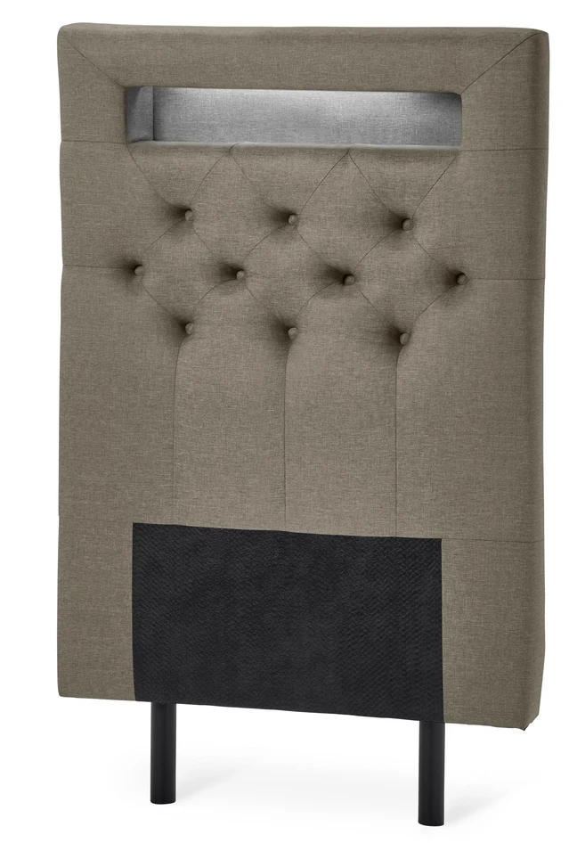 New York LED - Sänggavel, 90-210 cm - Brun