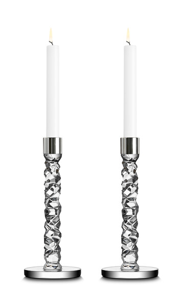 Carat - Ljusstake, 2-pack, H 24,2 cm - Grå