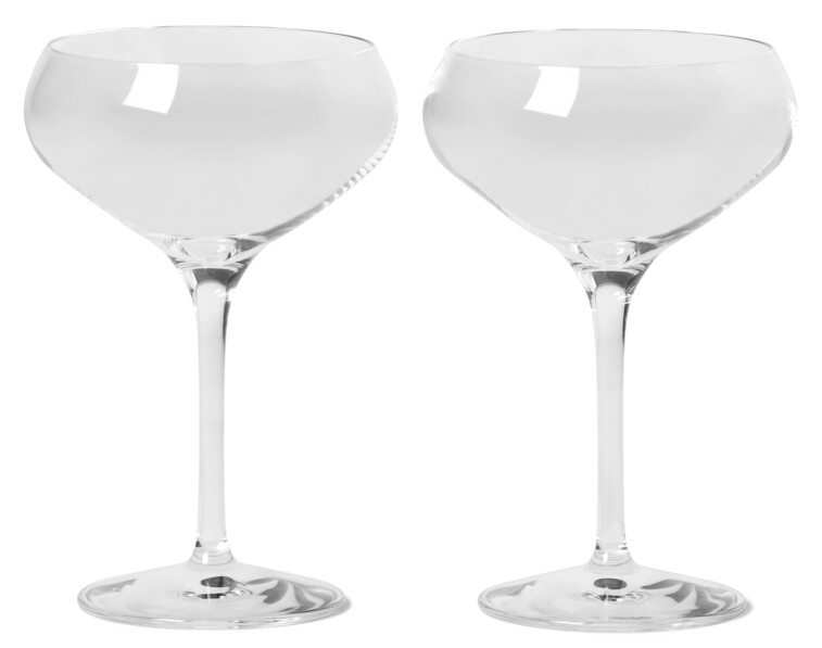 More - Champagneglas Coupe, H 15 Ø 10 cm, 21 cl, 2-pack - Vit