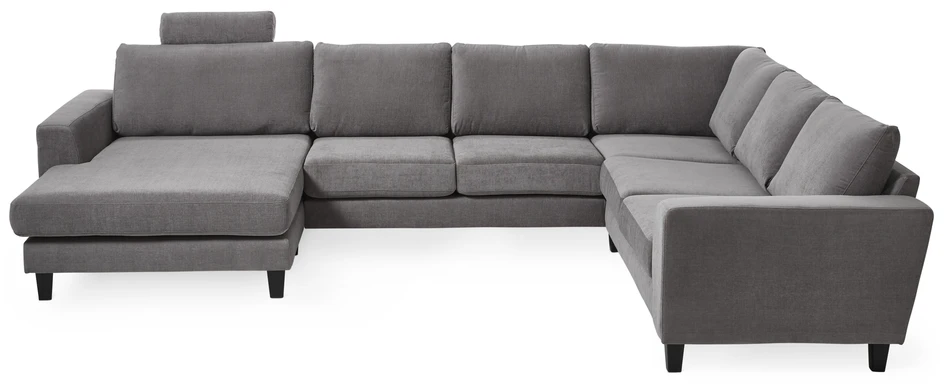 Saturday - Hörnsoffa med schäslong XL vänster - Grå