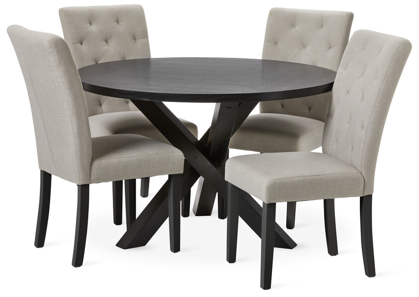 Savona - Matgrupp med 4 stolar Dorotea - Beige