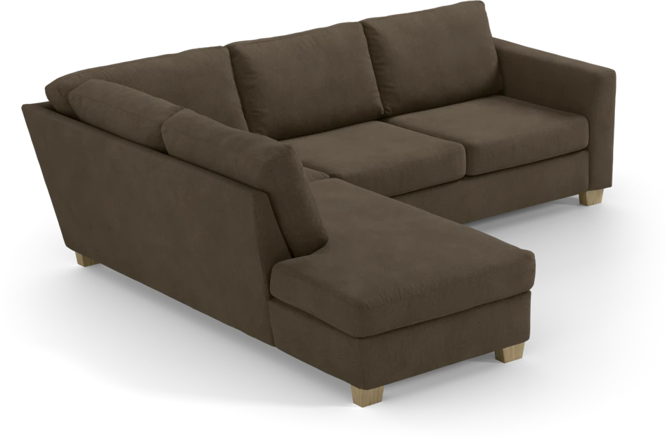 Friday - 2,5-sits soffa med divan vänster - Brun