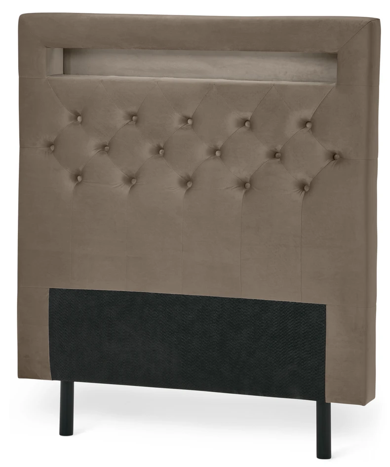 New York LED - Sänggavel, 90-210 cm - Brun