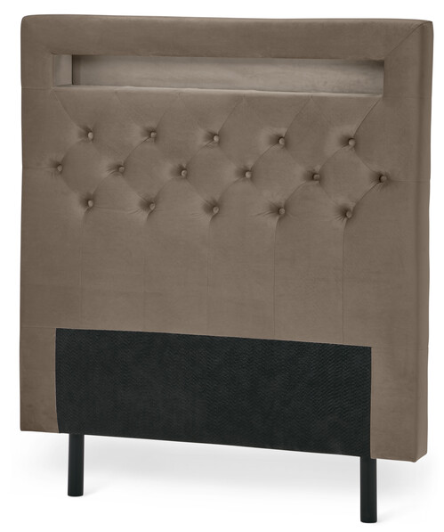New York LED - Sänggavel, 90-210 cm - Brun