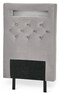 New York LED - Sänggavel, 90-210 cm - Grå