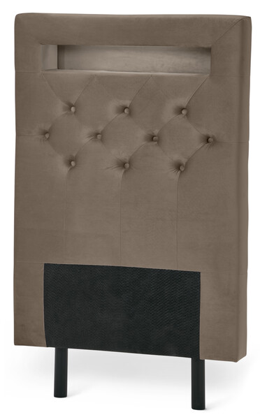 New York LED - Sänggavel, 90-210 cm - Brun