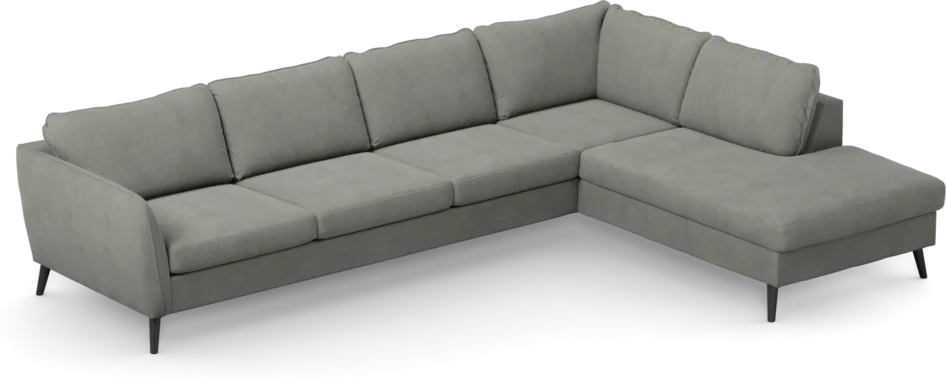 County - 3-sits soffa med divan höger - Grå