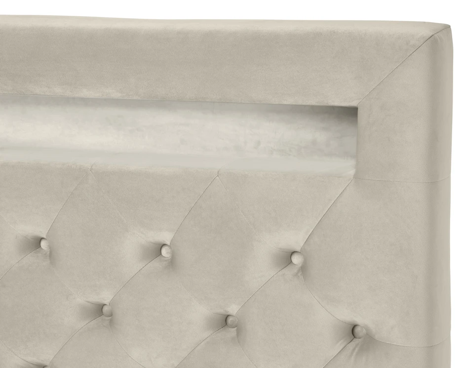 New York LED - Sänggavel, 90-210 cm - Beige