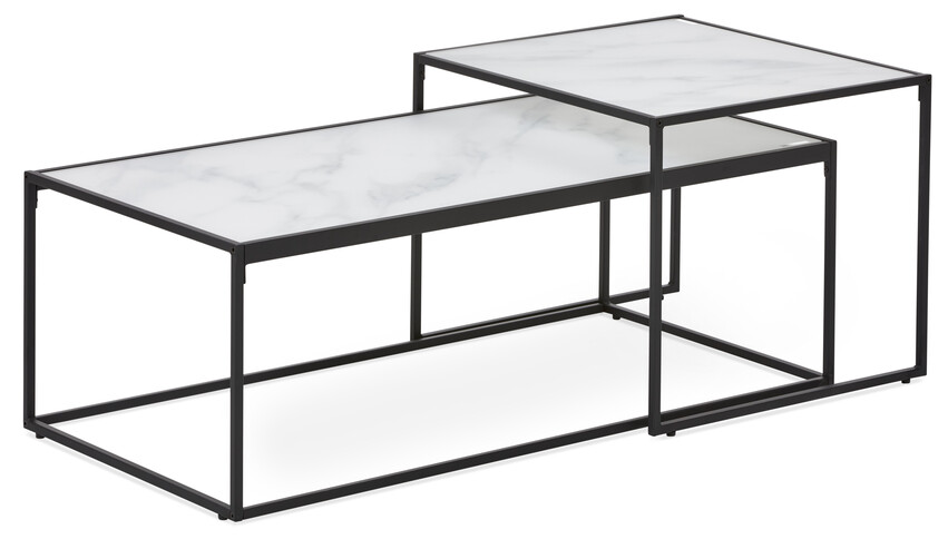 Callie - Satsbord, L 50/100 cm - Vit