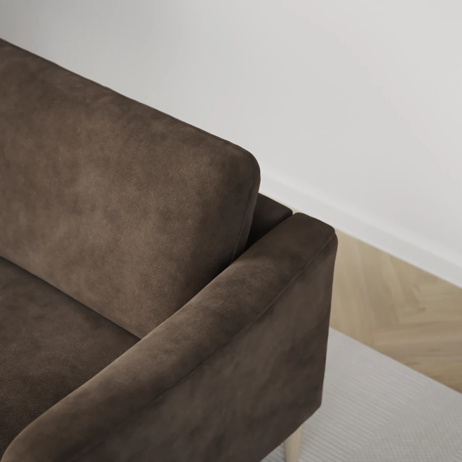 Bridge - 3-sits soffa svängd - Brun