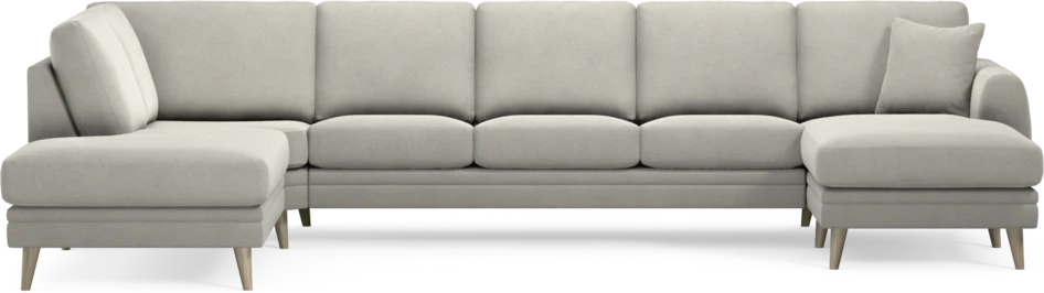 Eden - 3-sits soffa med divan vänster och schäslong höger - Grå
