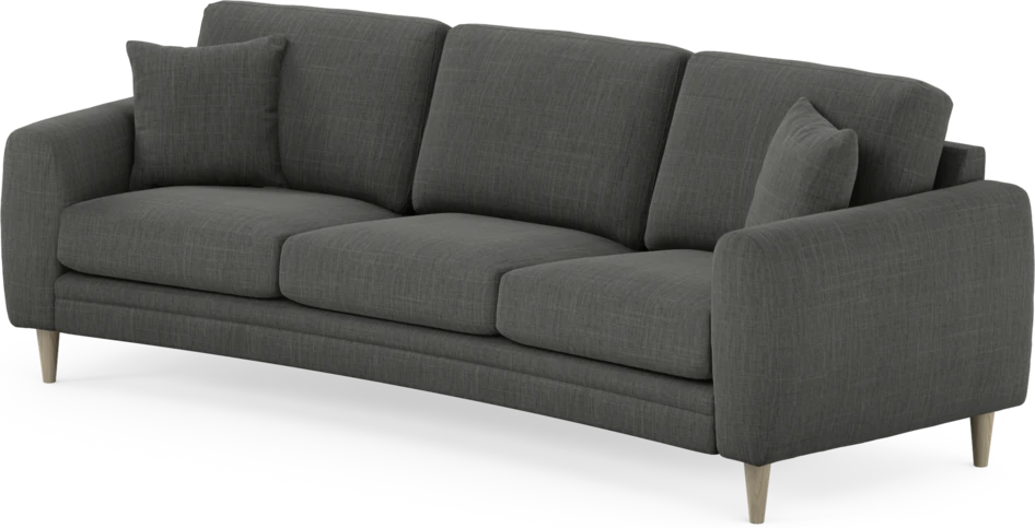Eden - 3-sits soffa svängd - Grå