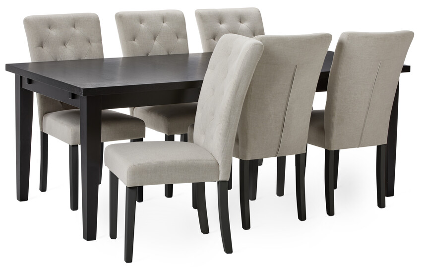 Savona - Matgrupp med 6 stolar Dorotea - Beige
