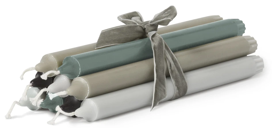 Tindra - Rustikljus, H 28 Ø 2,2 cm, brinntid 10 h - Vit