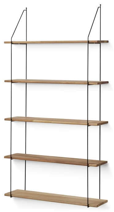 Axel, Vägghylla med 5 hyllplan, 80x21,2x151 cm