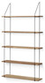 Axel - Vägghylla med 5 hyllplan, 80x21,2x151 cm - Brun