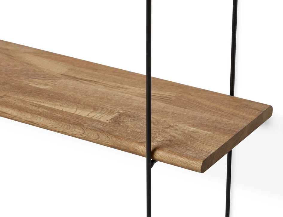 Axel - Vägghylla med 5 hyllplan, 80x21,2x151 cm - Brun