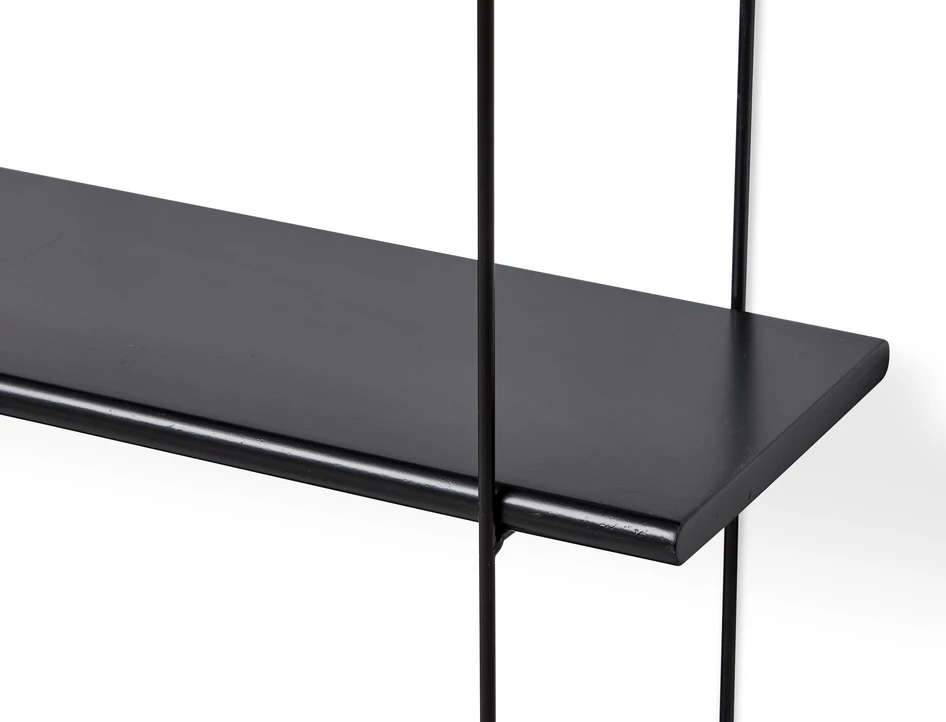 Axel - Vägghylla, B 80 cm - Svart