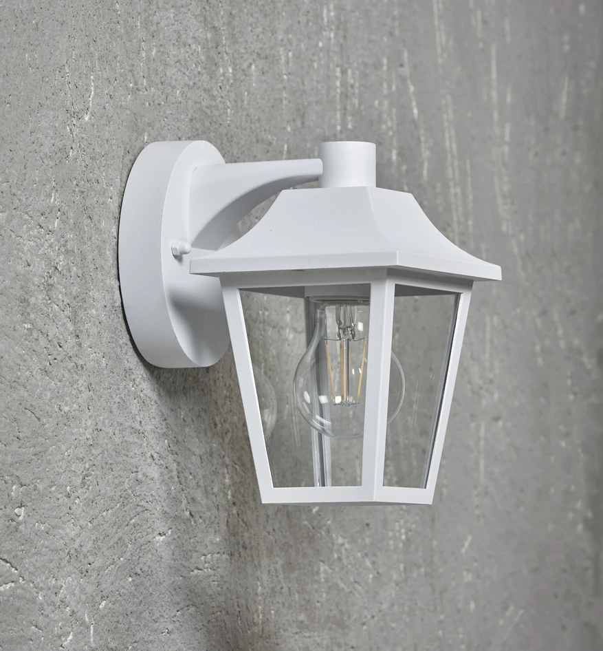 Stellan - Utevägglampa, B18 H18 cm - Vit