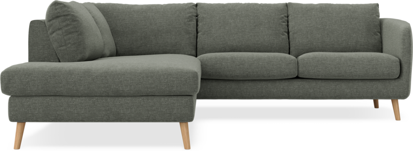 Madison - 2-sits soffa med divan vänster - Grå