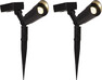Powerspot - Utespotlight, 2-pack, lm 15 - Svart
