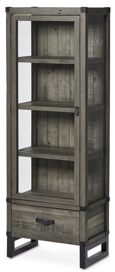 Woodenforge - Vitrinskåp, B 60 cm - Grå