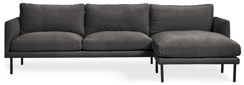 Rialto - 3-sits soffa med schäslong höger - Grå
