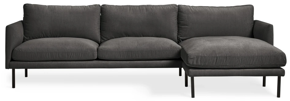 Rialto - 3-sits soffa med schäslong höger - Grå