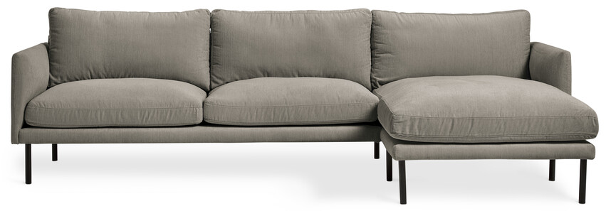 Rialto - 3-sits soffa med schäslong höger - Brun