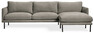 Rialto - 3-sits soffa med schäslong höger - Brun