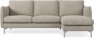 Madison Lux - 2-sits soffa med schäslong höger - Vit