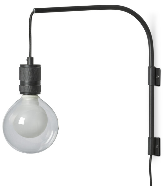 Knox - Vägglampa, L33,5 B35 cm - Svart