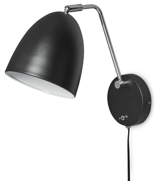 Ted - Vägglampa, H28 Ø16 cm - Svart