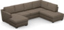 Friday - 3-sits soffa med schäslong vänster och divan höger - Brun