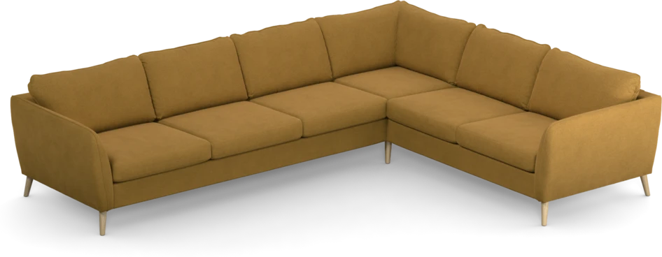 County - Hörnsoffa, 3+2-sits - Gul