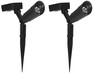 Powerspot - Utespotlight, 2-pack, lm 15 - Svart
