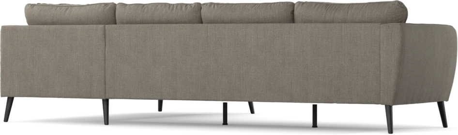 County - 3-sits soffa med divan höger - Brun