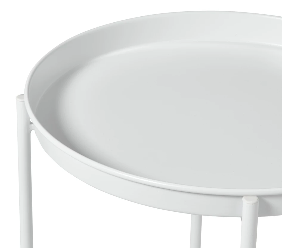 Kajsa - Brickbord, Ø 40,5, H 52 cm - Vit