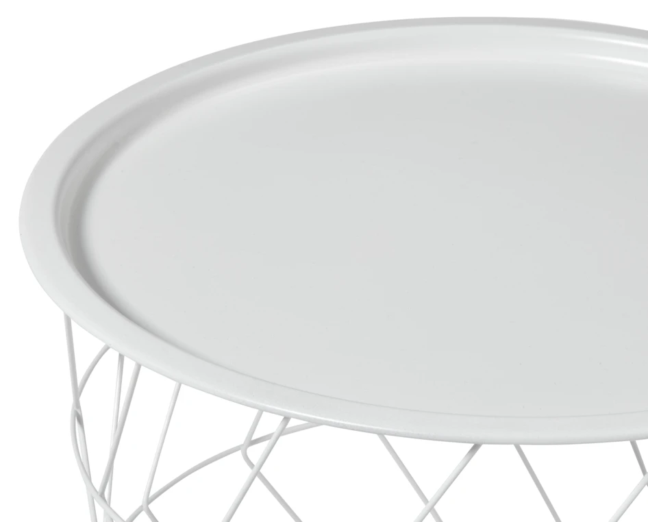 Sting - Brickbord, Ø 46, H 45 cm - Vit