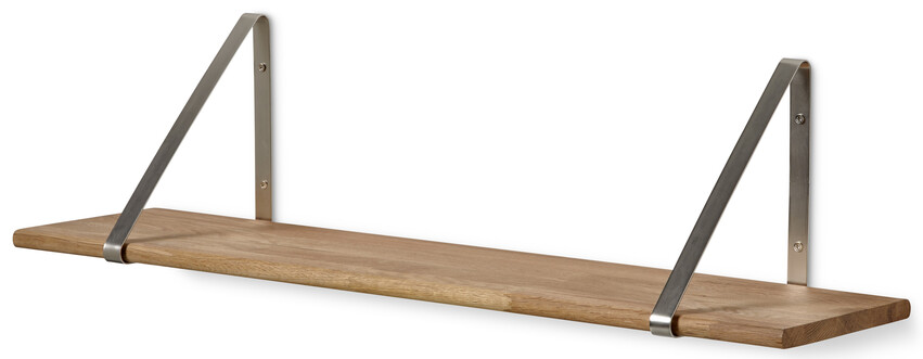 Axel - Vägghylla, 80x21x21 cm - Brun
